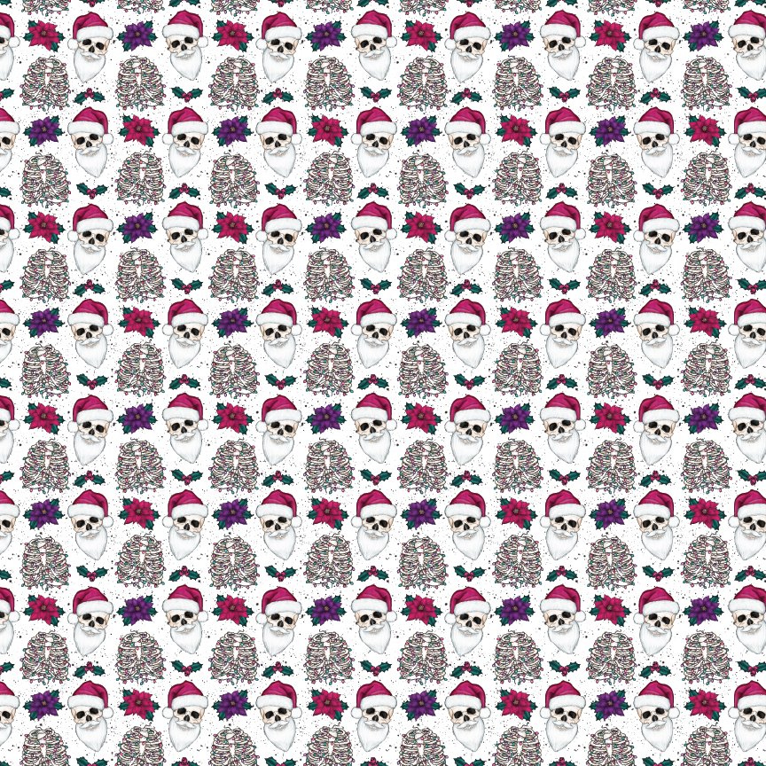 Christmas Bones Pattern Acrylic Sheets - CMB Pattern Acrylic